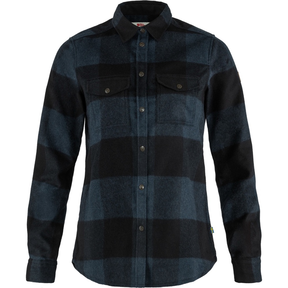 Women's Black and Blue Plaid Shirt